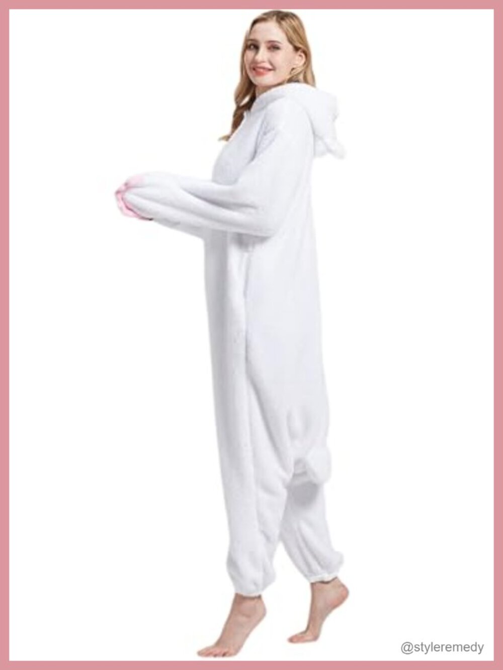 Adult Animal Onesie Cosplay Halloween Costume Polar Fleece One-Piece Pajama - Picture 5 of 6